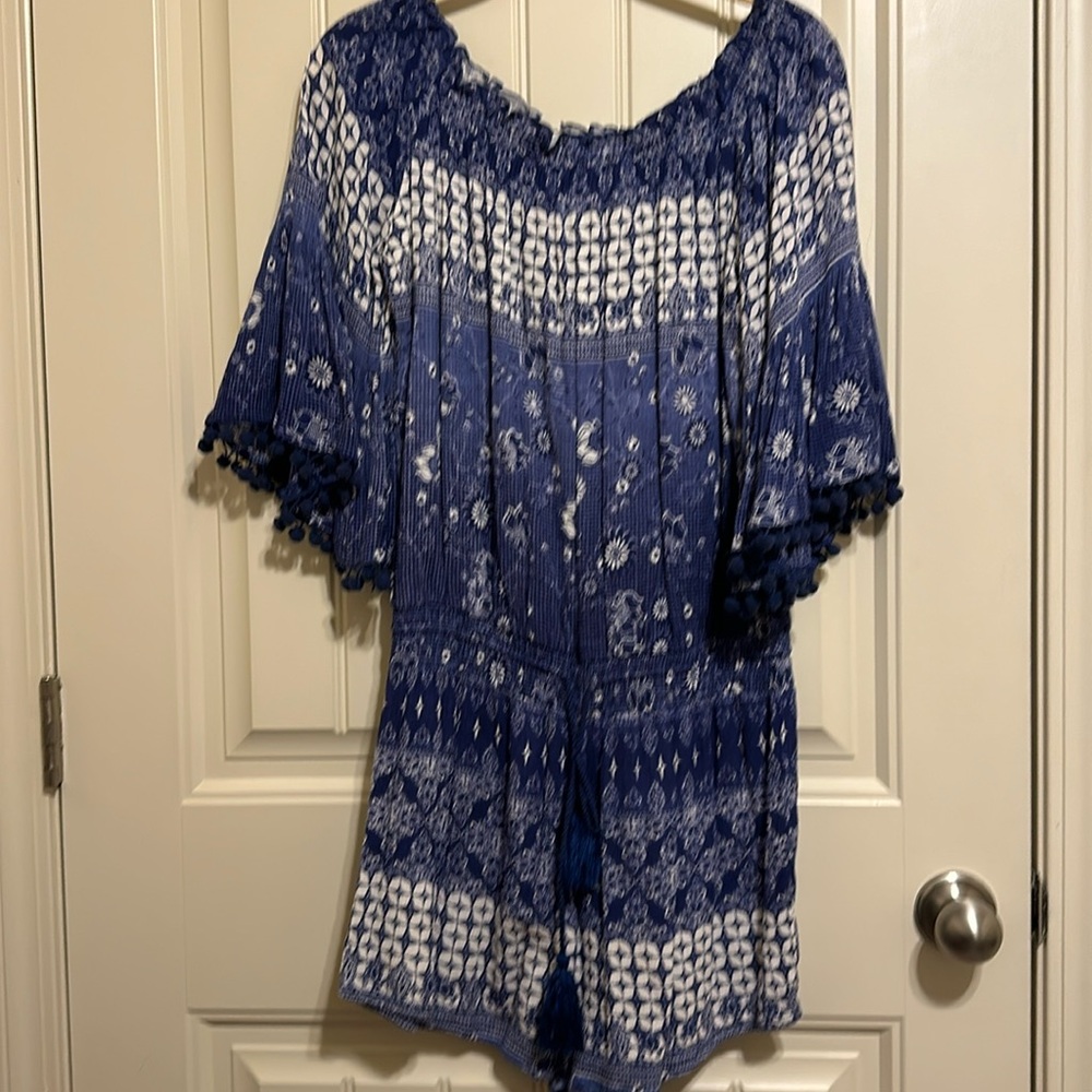 White and Blue Romper!